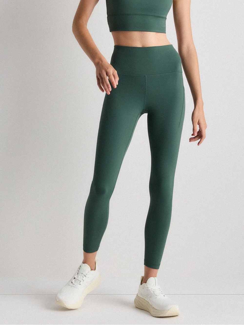 NWT Quince Power-Up High Rise Training Pocket Legging Big Sur Green XL